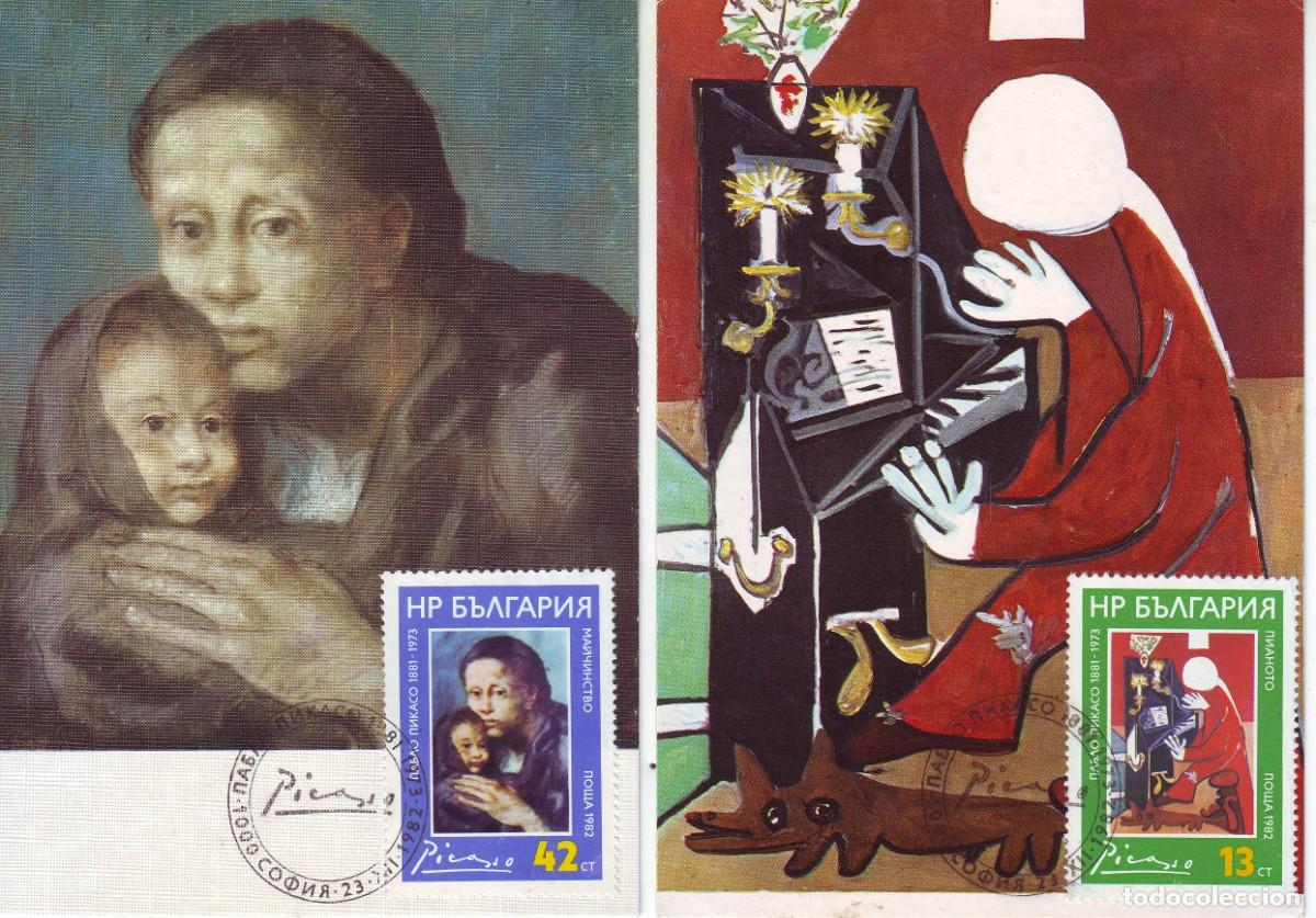 Sellos: DOS TARJETAS PINTURAS DE PICASSO DE RUSIA? - Foto 1