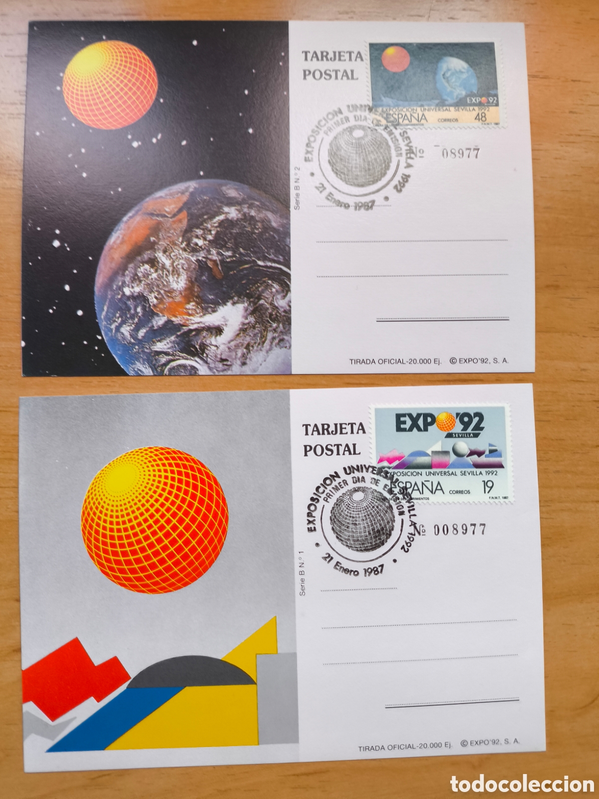 Sellos: Tarjeta postal Expo 92 - Foto 1