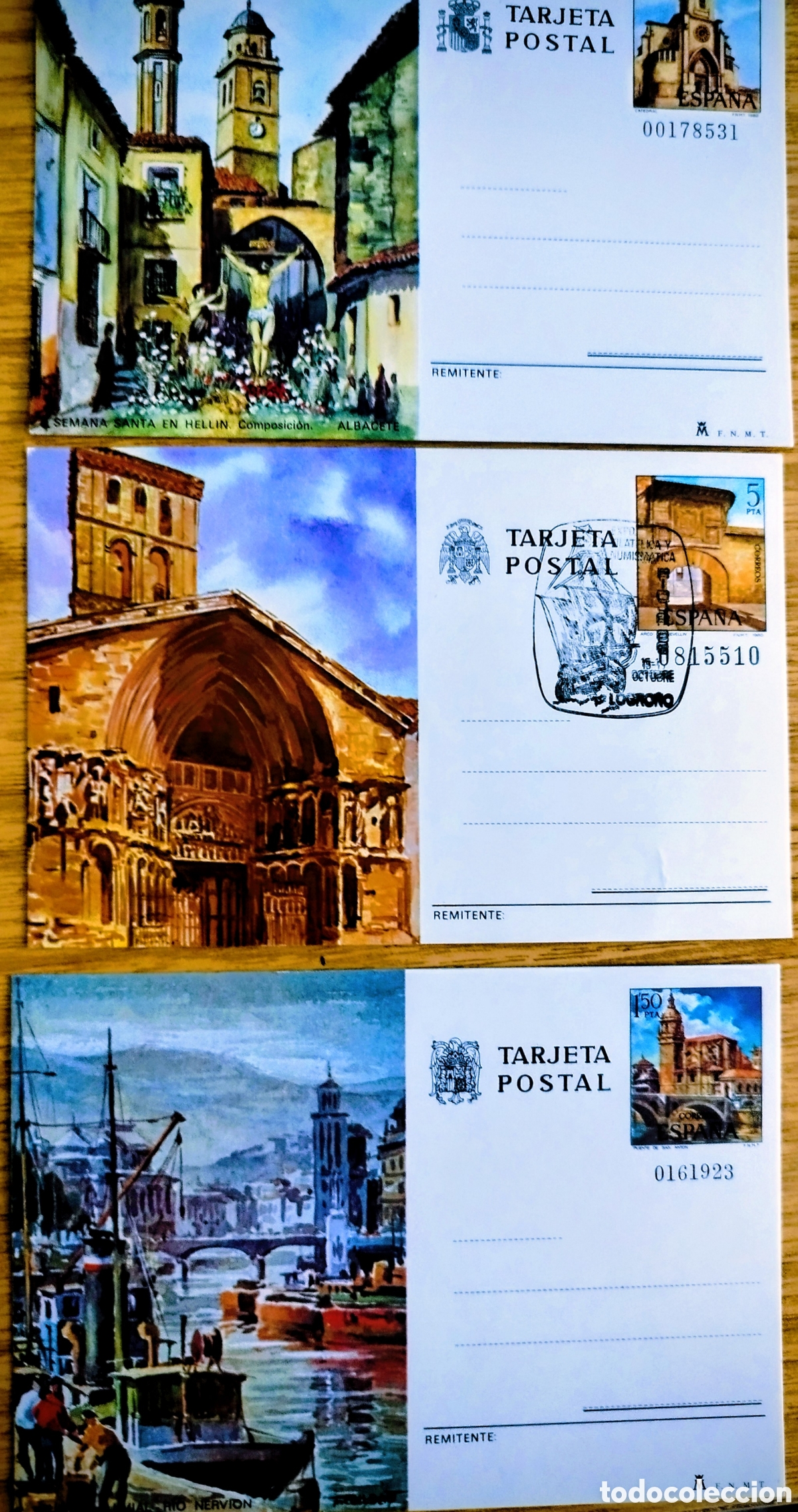 Sellos: 3 tarjetas entero-postales Espa&ntilde;a - Foto 1