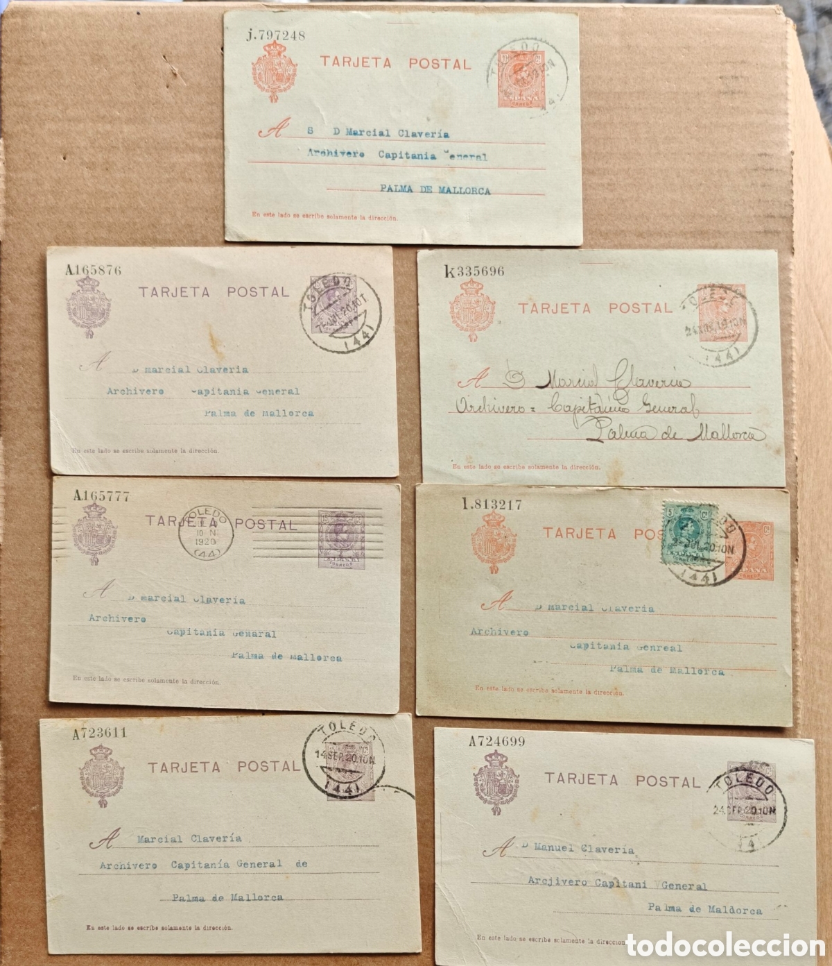 Sellos: Lote Tarjetas postales de 1917 al 1920 - Foto 1