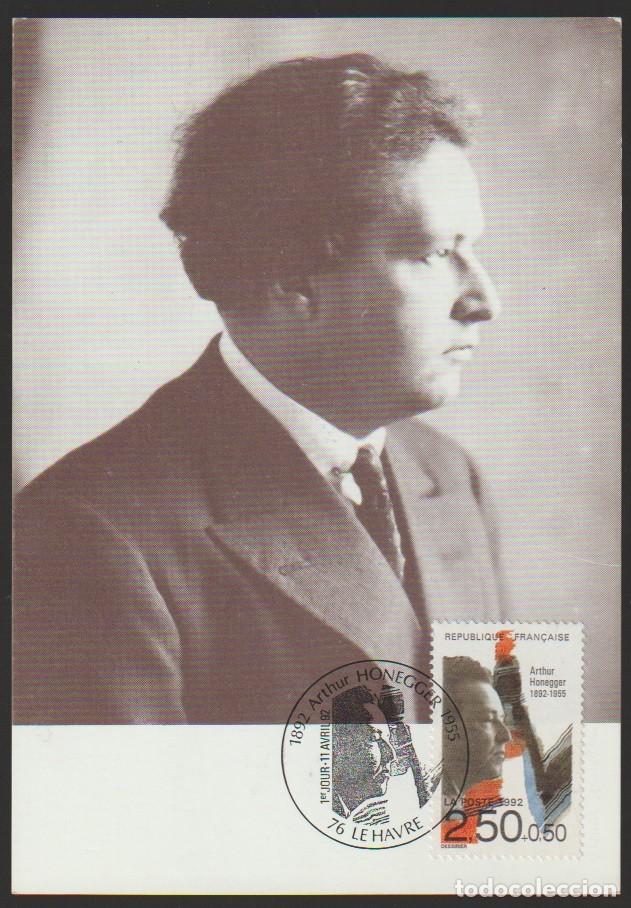 Sellos: France 1992 - Arthur Honegger carte maximum - Foto 1