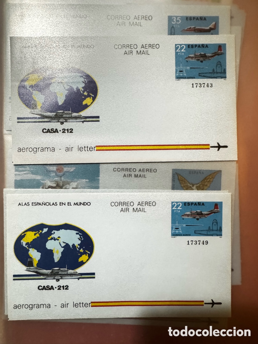 Sellos: Lote 25 sobres correo aereo - Foto 7