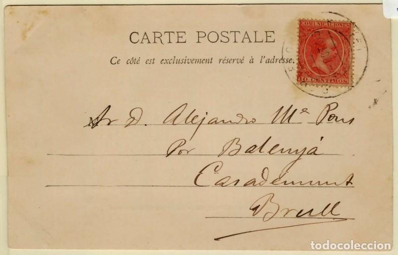 Sellos: FA4804. Tarjeta postal circulada de Barcelona a Brull - Foto 2