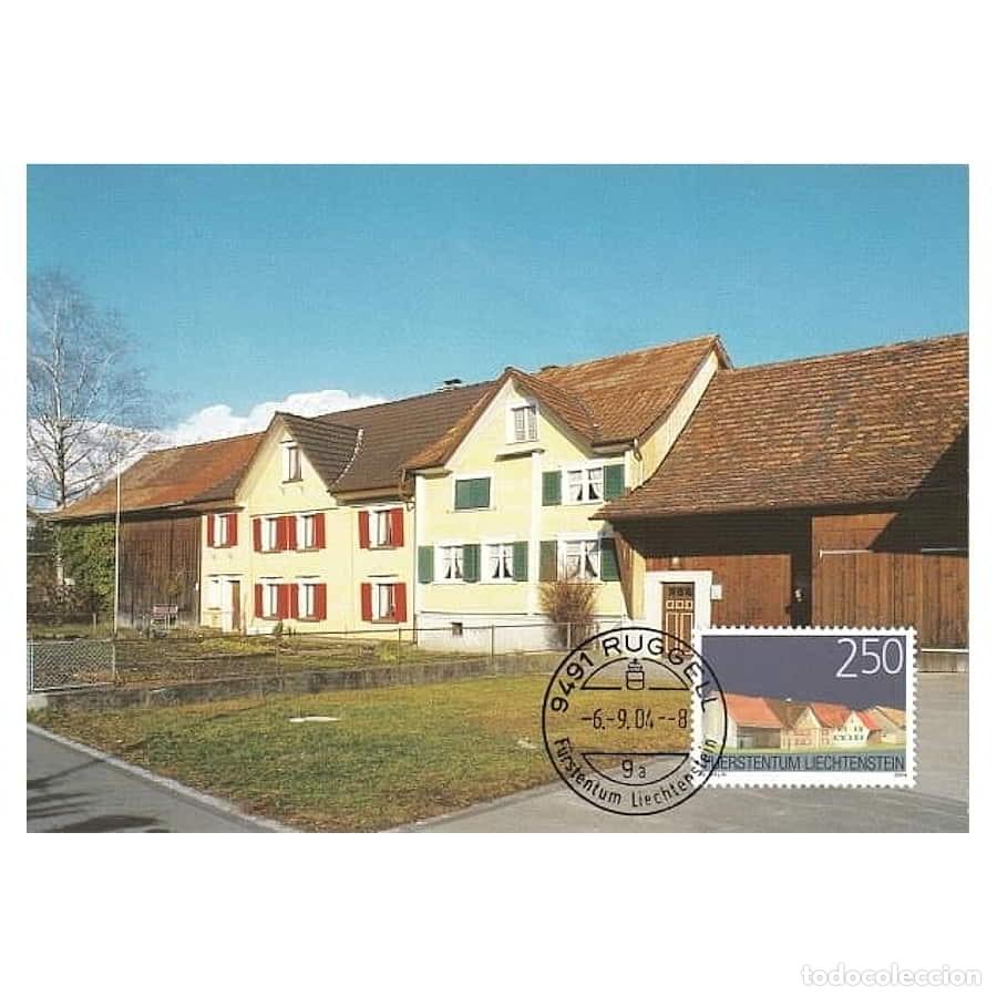 Sellos: Liechtenstein 2004 [MAX] Tarjeta M&aacute;xima. Edificios protegidos (N) - Foto 1