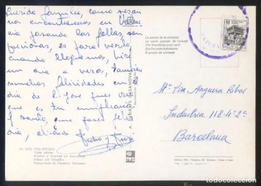 Timbres: TP sello *Mutualidad Postal* matasellos tamp&oacute;n tinta lila poco legible.