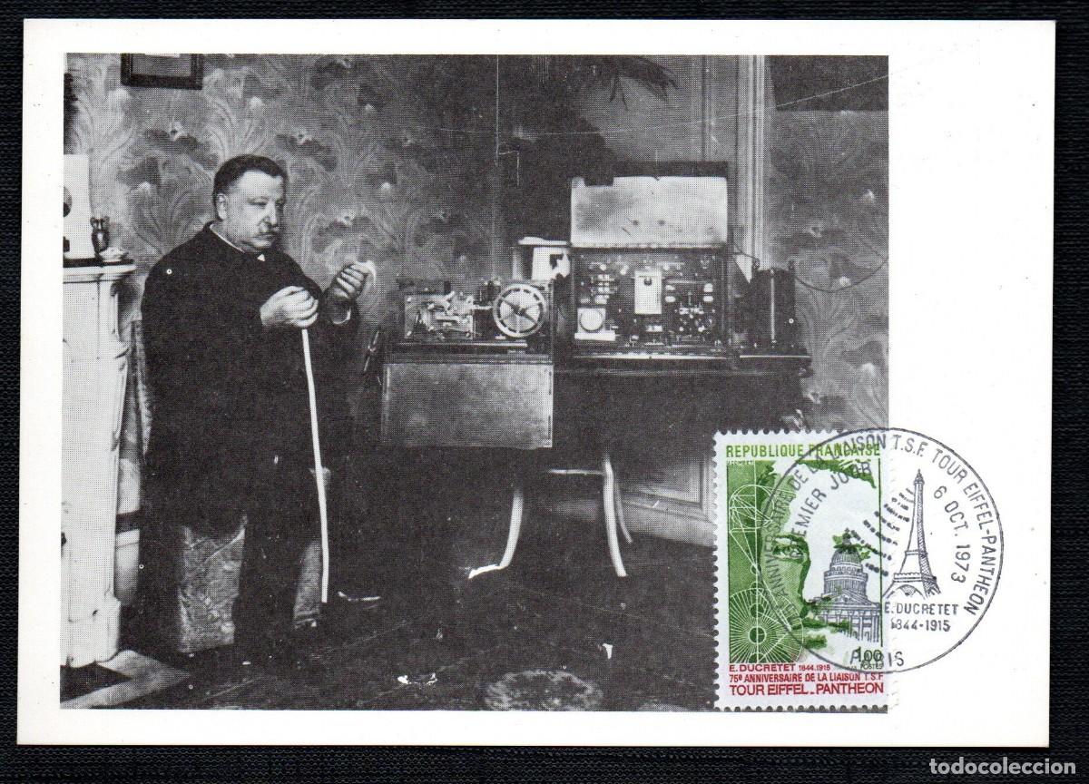 Sellos: FRANCIA. 1973. CARTA M&Aacute;XIMA .EUGENE DUCRETET - Foto 1