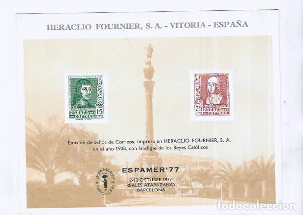 Stamps: ESPA&Ntilde;A HOJA RECUERDO 1977 HR 58 FOURNIER (**)