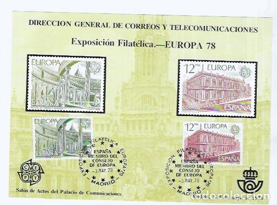 Sellos: ESPA&Ntilde;A DOCUMENTO 1978 ESPOSICION FILATELICA (0) - Foto 1