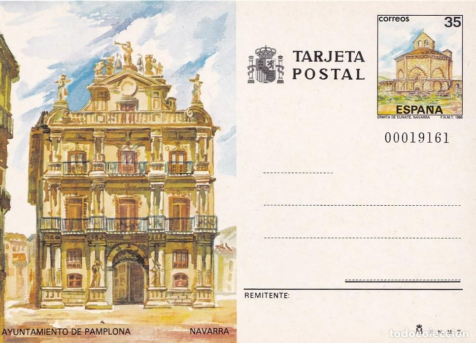 Sellos: Tarjeta Entero Postal - Ayuntamiento de Pamplona - Navarra - Edifil 142