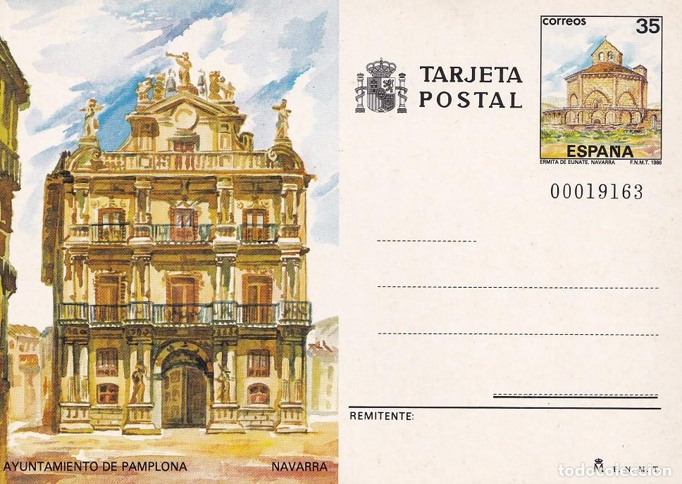 Sellos: Tarjeta Entero Postal - Ayuntamiento de Pamplona - Navarra - Edifil 142