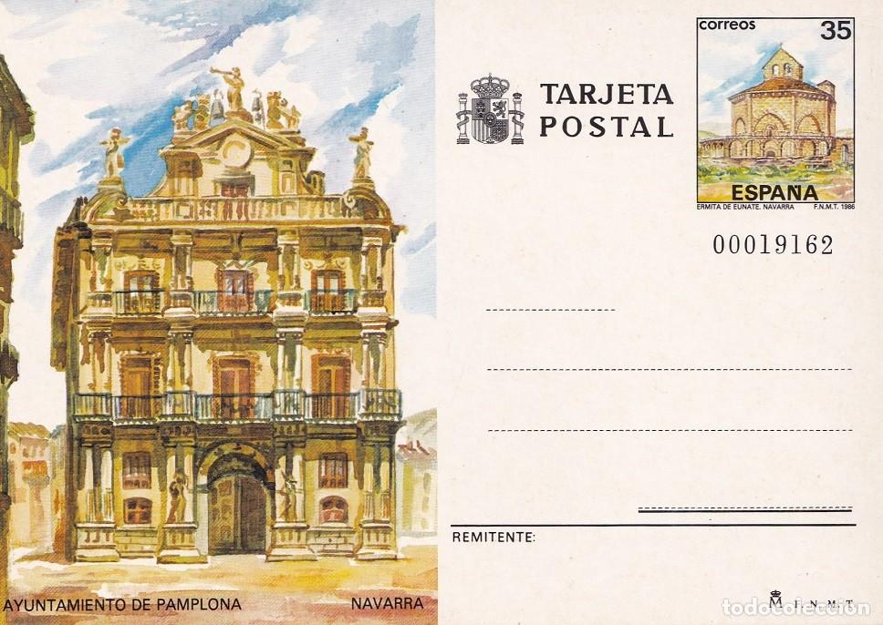 Sellos: Tarjeta Entero Postal - Ayuntamiento de Pamplona - Navarra - Edifil 142