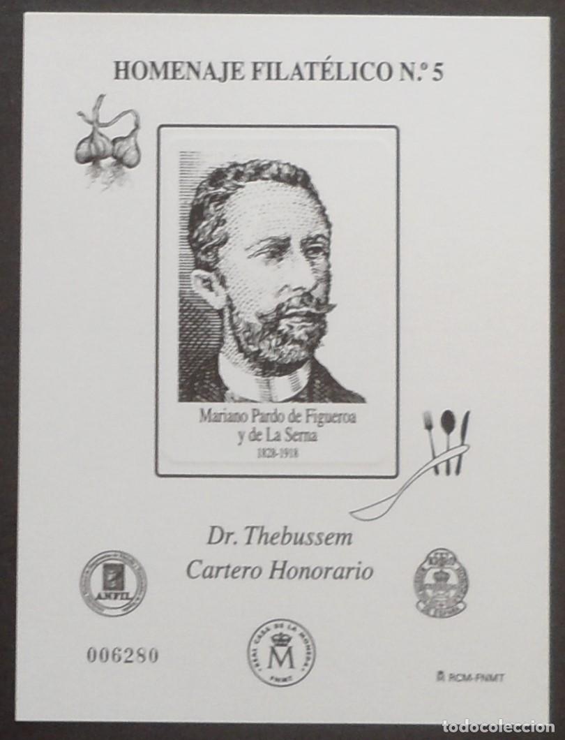 Sellos: 2009-ESPA&Ntilde;A-HOMENAJE FILATELICO N&ordm; 5-DR.THEBUSSEM-CARTERO HONORARIO