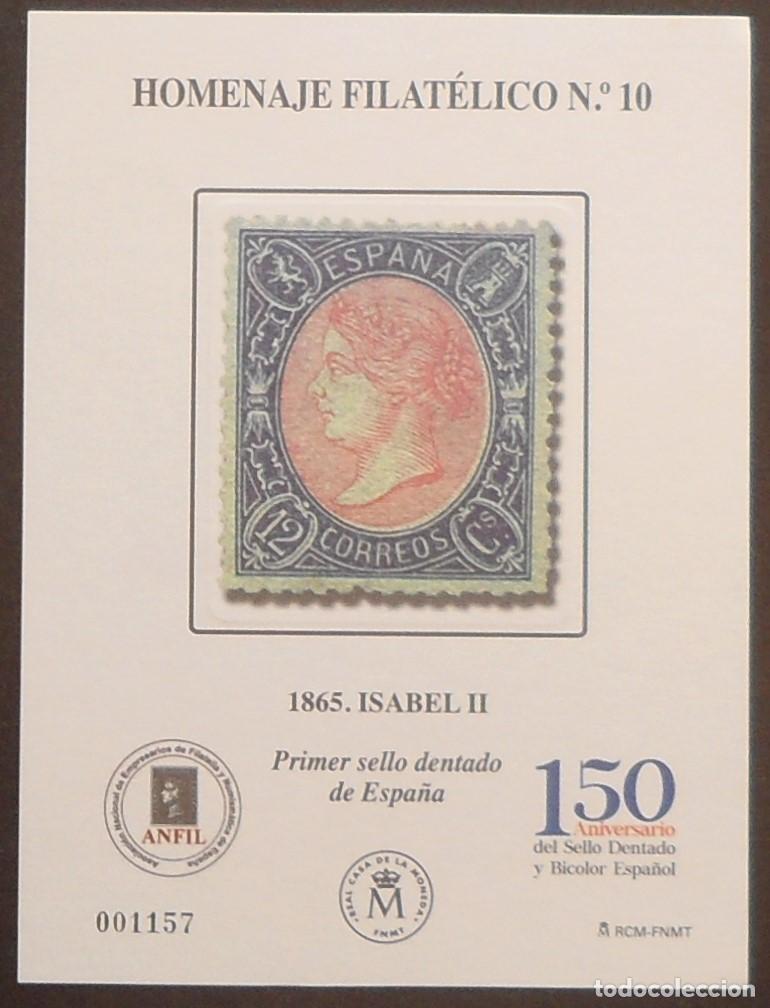 Sellos: 2013-ESPA&Ntilde;A-HOMENAJE FILATELICO N&ordm; 10-1865-ISABEL II