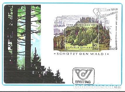 Sellos: ERSTTAG MAXI CARD SONDERMARKE JAHR DES WALDES 1985