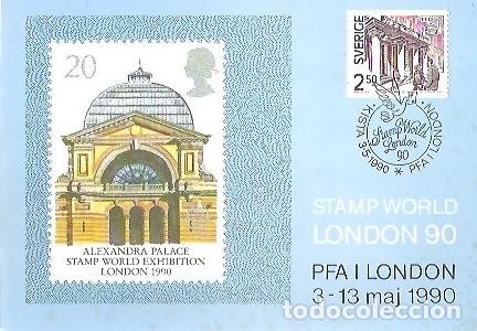 Sellos: PFA SWEDISCH STAMP WORLD LONDON 90 PFA I LONDON 1990 ALEXANDRA PALACE SUECIA