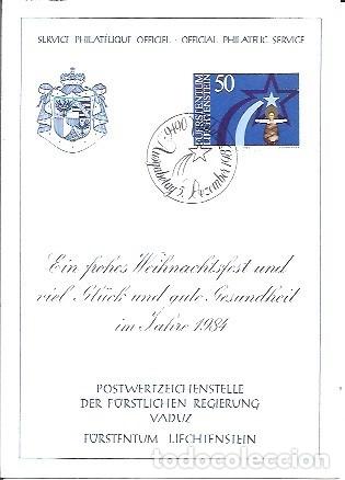 Sellos: POSTWERTZEICHENSTELLE DER FURSTLICHEN REGIERUNG VADUZ LEICHTENSTEIN 1984