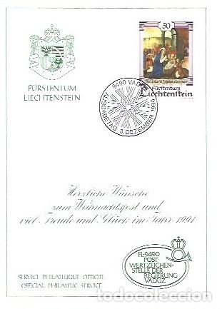 Sellos: POSTWERTZEICHENSTELLE DER FURSTLICHEN REGIERUNG VADUZ LEICHTENSTEIN 1991