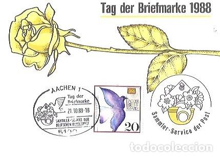 Sellos: TAG DER BRIEFMARKE 1988 SAMMLER SERVICE DER POST ALEMANIA