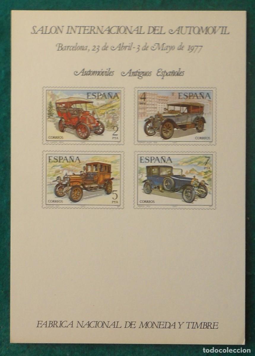 Sellos: 1977-ESPA&Ntilde;A-RECUERDOS FILATELICOS-EXPOSICIONES Y HOMENAJES-VER FOTO-HOJITAS-HOJAS Y TARJETAS