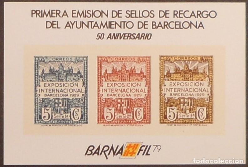 Sellos: 1979-ESPA&Ntilde;A-RECUERDOS FILATELICOS-EXPOSICIONES Y HOMENAJES-VER FOTO-HOJITAS-HOJAS Y TARJETAS