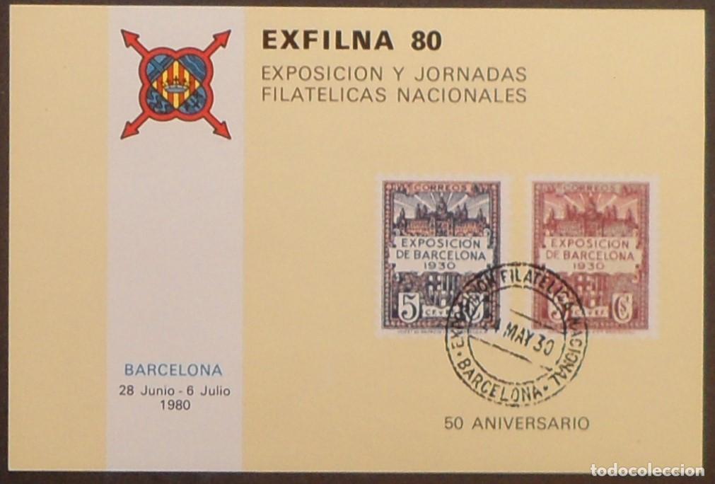 Sellos: 1980-ESPA&Ntilde;A-RECUERDOS FILATELICOS-EXPOSICIONES Y HOMENAJES-VER FOTO-HOJITAS-HOJAS Y TARJETAS