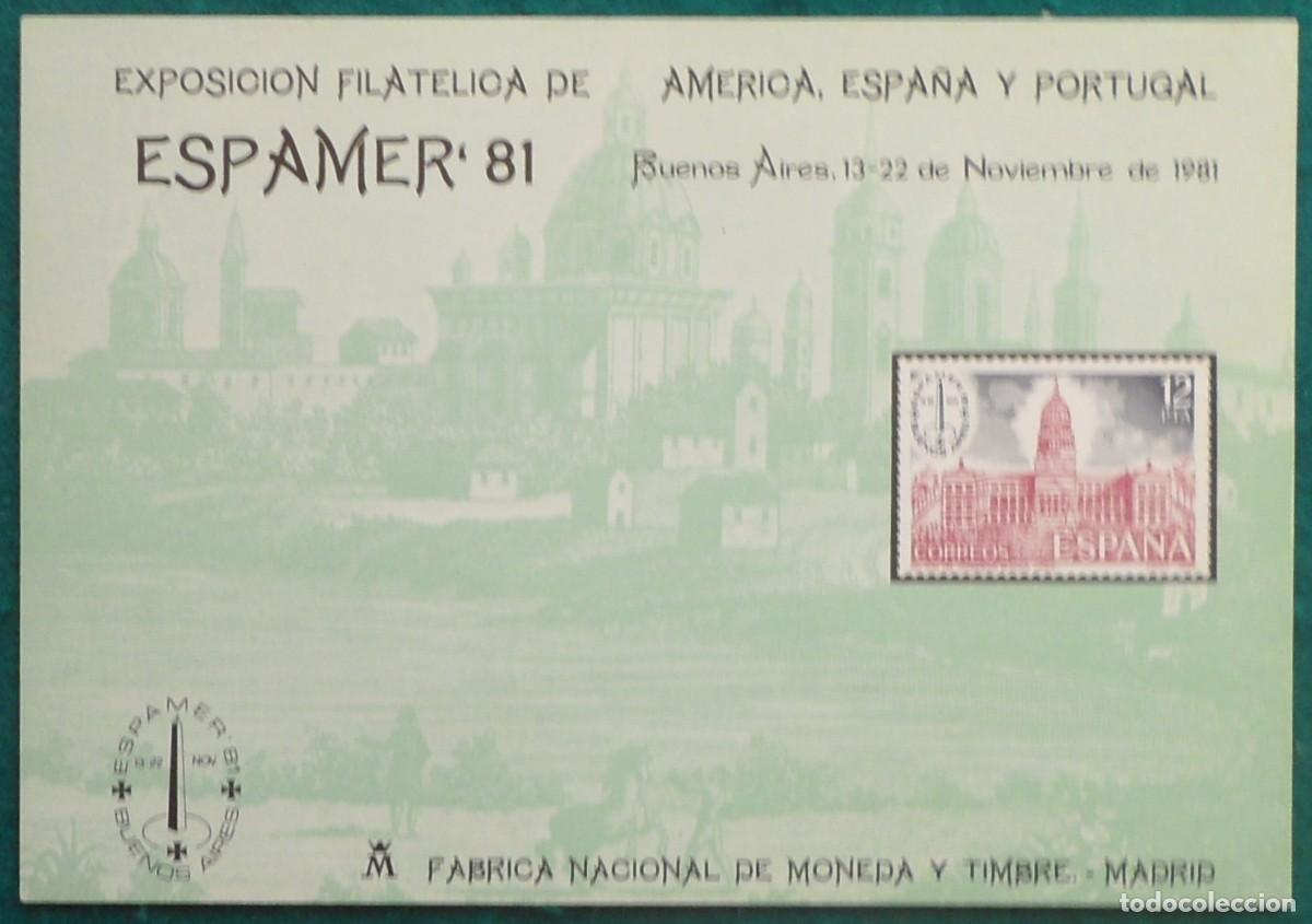 Sellos: 1981-ESPA&Ntilde;A-RECUERDOS FILATELICOS-EXPOSICIONES Y HOMENAJES-VER FOTO-HOJITAS-HOJAS Y TARJETAS