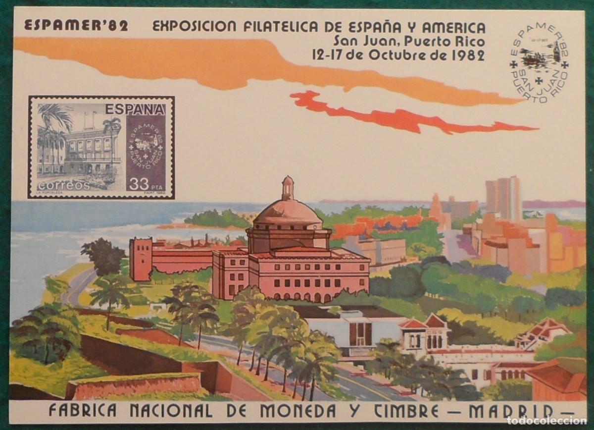 Sellos: 1982-ESPA&Ntilde;A-RECUERDOS FILATELICOS-EXPOSICIONES Y HOMENAJES-VER FOTO-HOJITAS-HOJAS Y TARJETAS