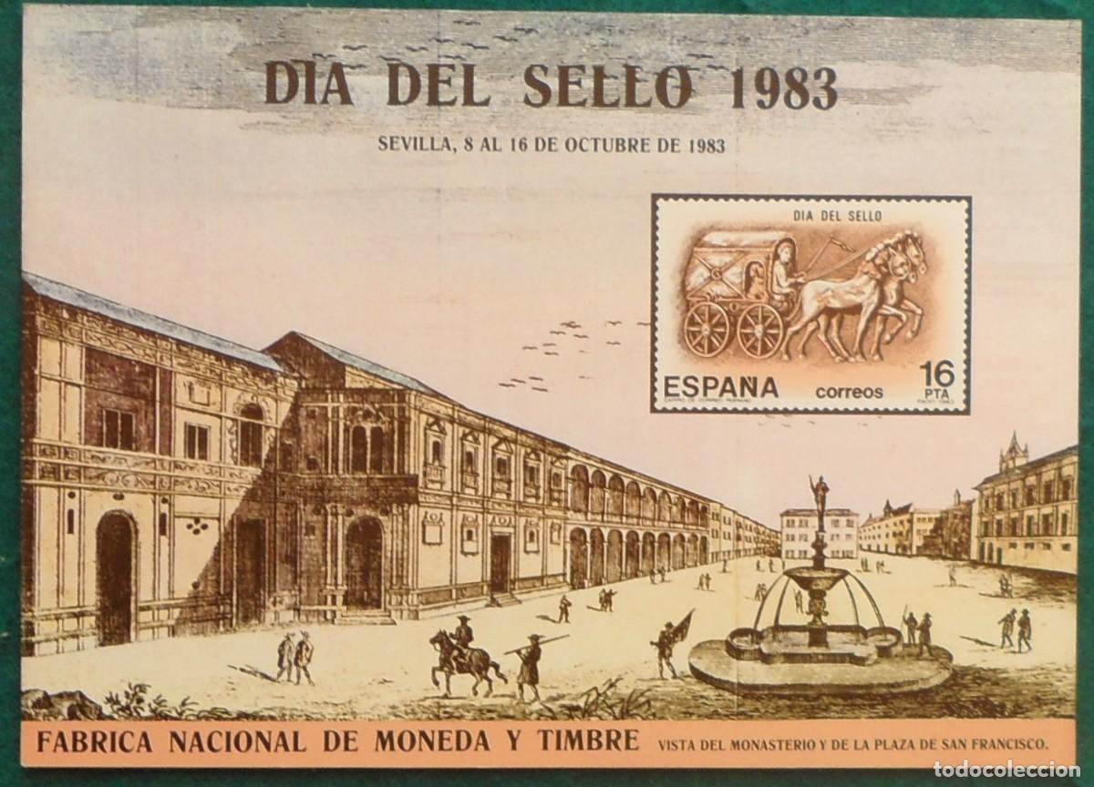 Sellos: 1983-ESPA&Ntilde;A-RECUERDOS FILATELICOS-EXPOSICIONES Y HOMENAJES-VER FOTO-HOJITAS-HOJAS Y TARJETAS