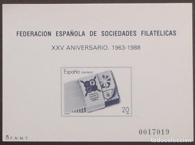 Sellos: 1988-ESPA&Ntilde;A-RECUERDOS FILATELICOS-EXPOSICIONES Y HOMENAJES-VER FOTO-HOJITAS-HOJAS Y TARJETAS