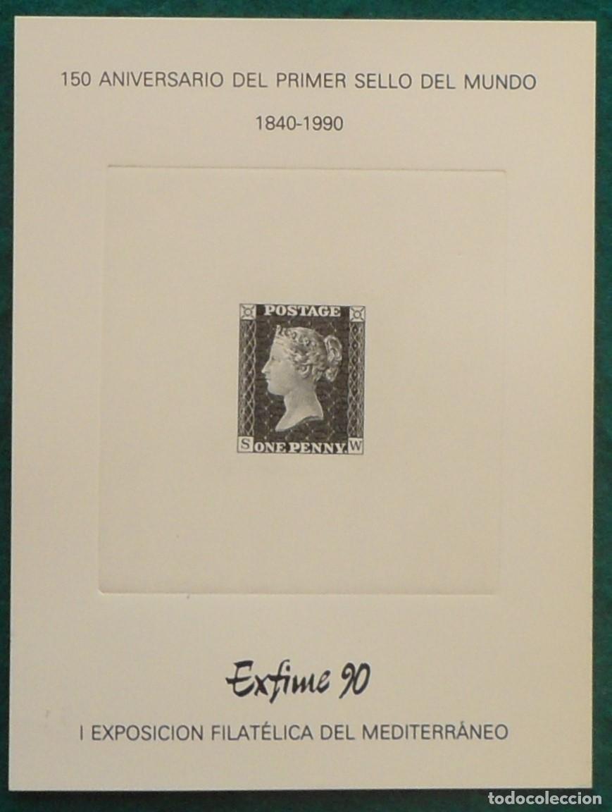 Sellos: 1990-ESPA&Ntilde;A-RECUERDOS FILATELICOS-EXPOSICIONES Y HOMENAJES-VER FOTO-HOJITAS-HOJAS Y TARJETAS