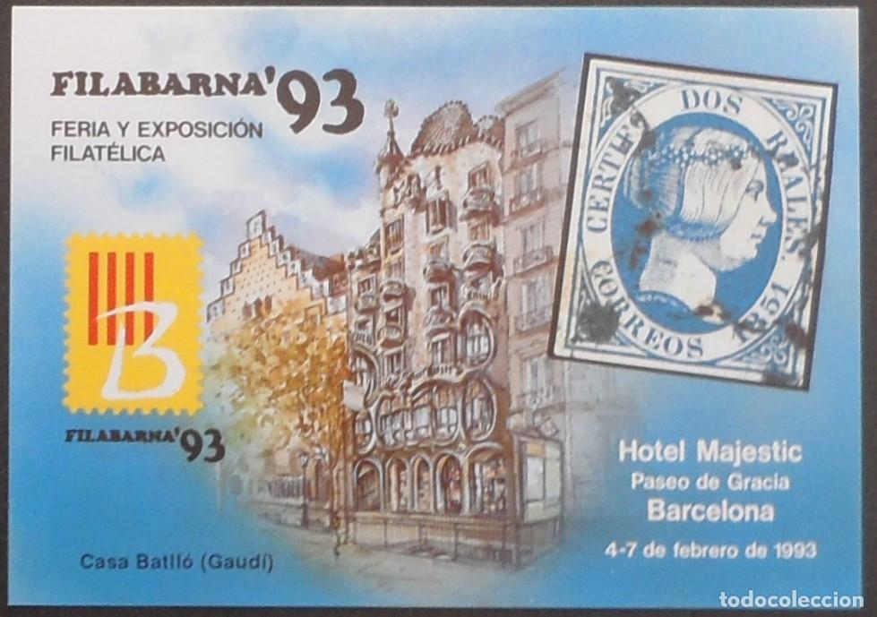 Sellos: 1993-ESPA&Ntilde;A-RECUERDOS FILATELICOS-EXPOSICIONES Y HOMENAJES-VER FOTO-HOJITAS-HOJAS Y TARJETAS
