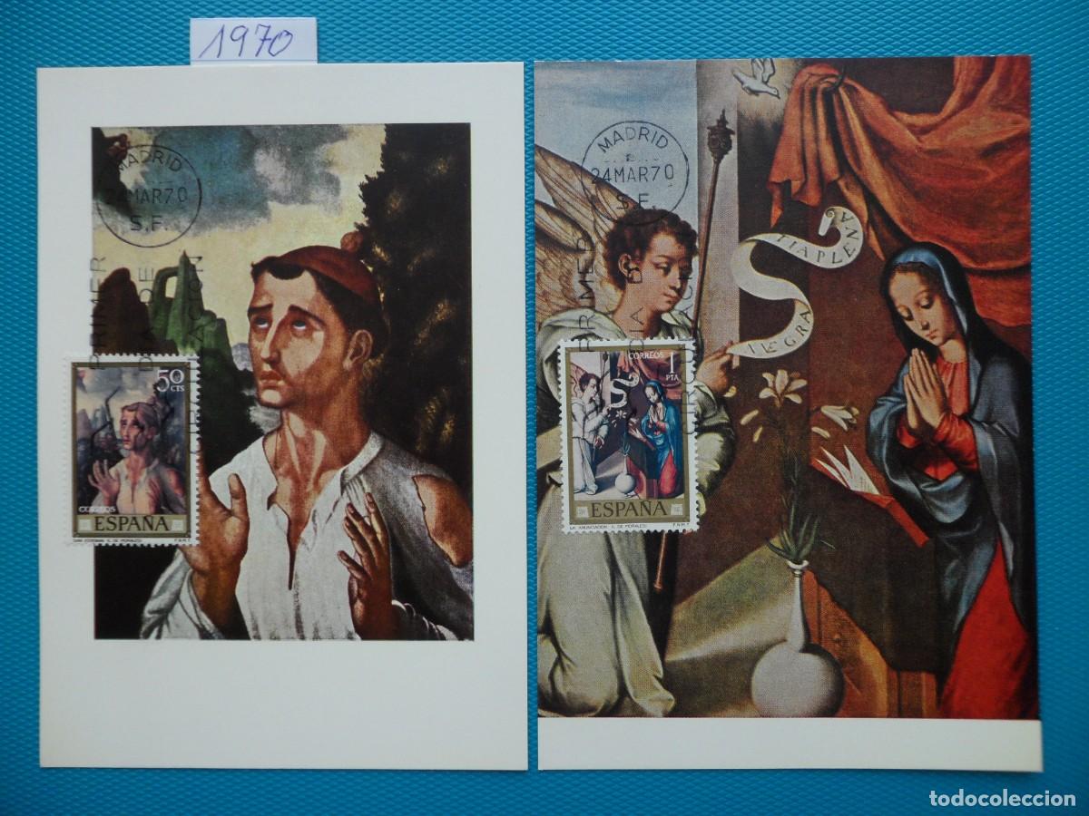 Sellos: 1970-ESPA&Ntilde;A-TARJETAS MAXIMAS-SERIE COMPLETA-VER FOTO-N&ordm;1963/72-PINTOR LUIS DE MORALES