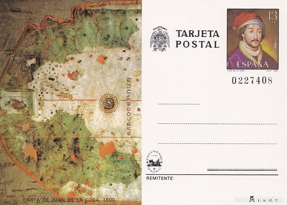 Sellos: Tarjeta entero postal Espa&ntilde;a - Edifil 122 - Carta de Juan de la Cosa 1500