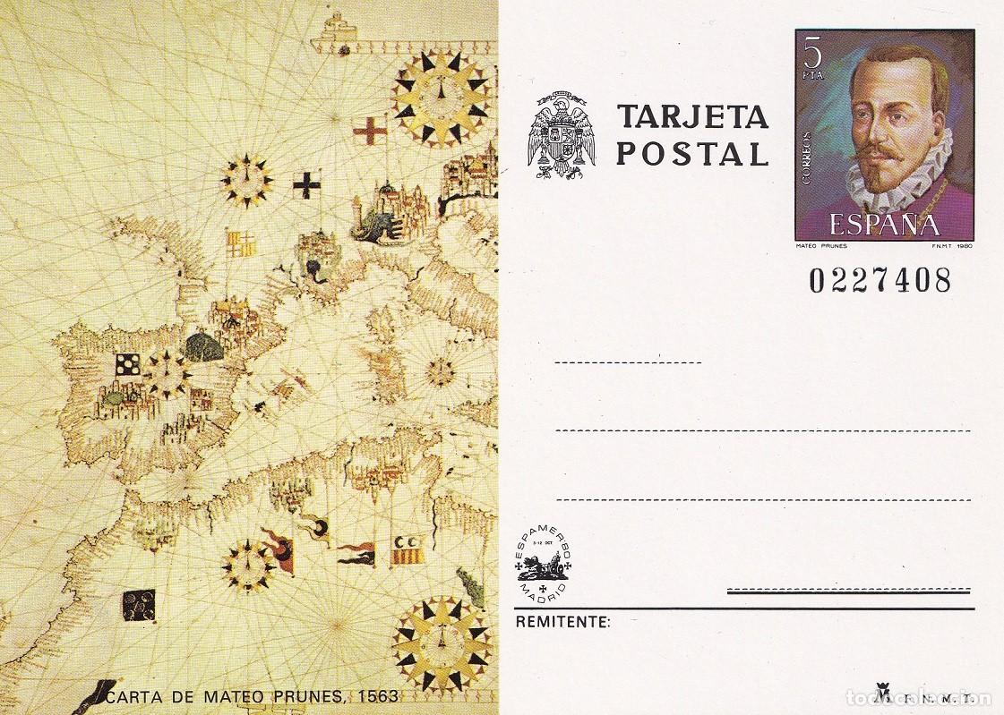Sellos: Tarjeta entero postal Espa&ntilde;a - Edifil 121 - Carta de Mateo Prunes 1563