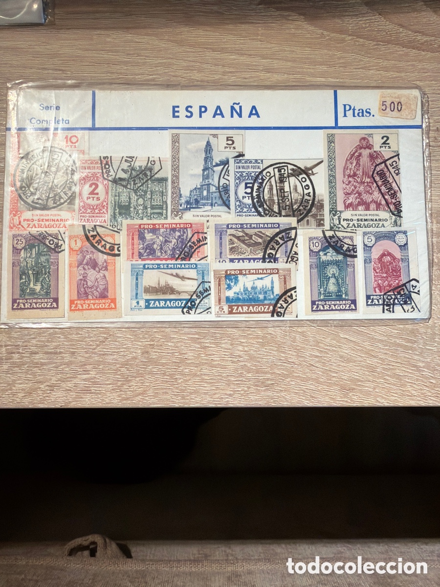 Sellos: Sellos Espa&ntilde;a pro seminario Zaragoza