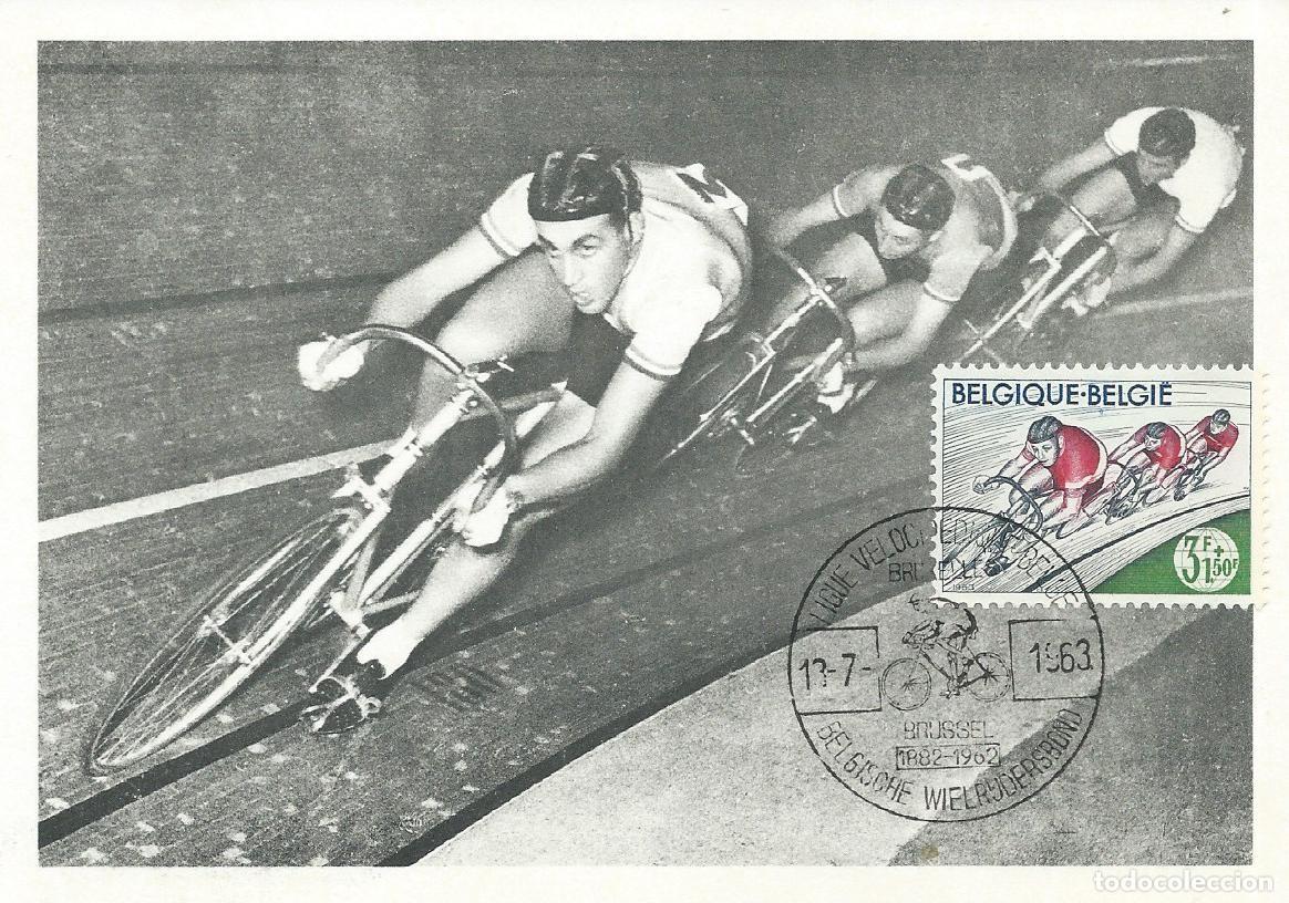 Sellos: 1963. B&Eacute;LGICA/BELGIUM. M&Aacute;XIMA/MAXIMUM CARD. CICLISMO/CYCLING/CYCLISME. YT 1257. DEPORTES/SPORTS.