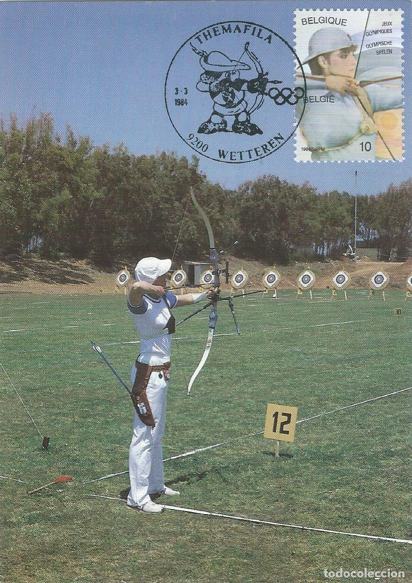 Briefmarken: 1984. B&Eacute;LGICA/BELGIUM. M&Aacute;XIMA/MAXIMUM CARD. TIRO ARCO/ARCHERY. YT 2120. JJ. OO. L.A. DEPORTES/SPORTS
