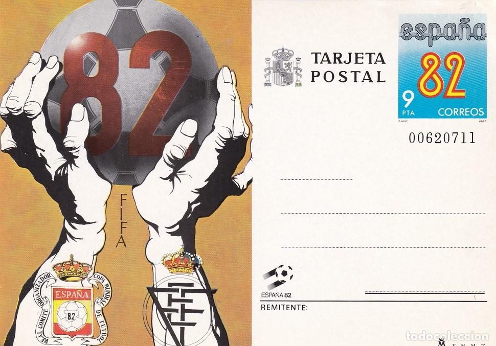 Stamps: Tarjeta entero postal Espa&ntilde;a 82 FIFA Esfuerzo organizado - Copa Mundial de F&uacute;tbol de 1982 - Numerada