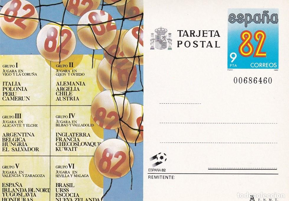 Sellos: Tarjeta entero postal Espa&ntilde;a 82 - Sorteo Grupos Mundial 1982 - Numerada