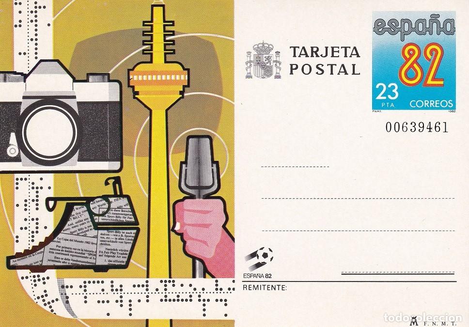 Sellos: Tarjeta postal Espa&ntilde;a 82 - FIFA Logotipo y actividades informativas - Copa Mundial F&uacute;tbol 1982