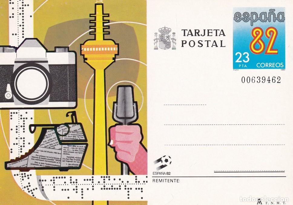 Sellos: Tarjeta postal Espa&ntilde;a 82 - FIFA Logotipo y actividades informativas - Copa Mundial F&uacute;tbol 1982