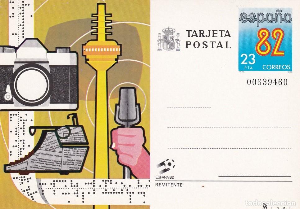 Sellos: Tarjeta postal Espa&ntilde;a 82 - FIFA Logotipo y actividades informativas - Copa Mundial F&uacute;tbol 1982