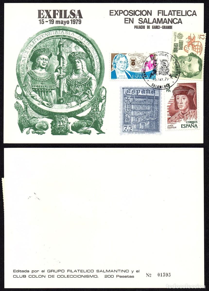 Sellos: TARJETA CONMEMORATIVA EXFILSA 79 SALAMANCA