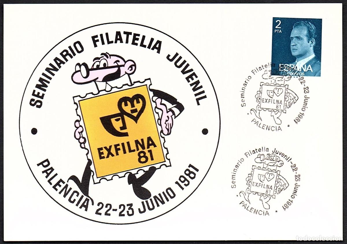Timbres: TARJETA EXFILNA 81 -SEMINARIO FILATELIA JUVENIL - PALENCIA