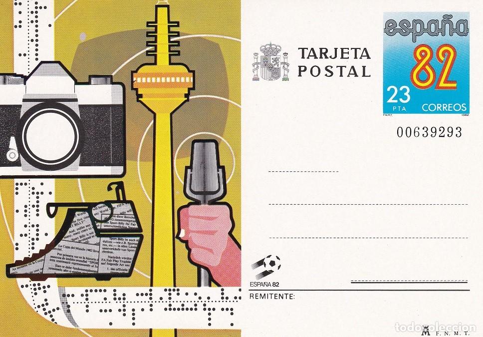 Sellos: Tarjeta entero postal Espa&ntilde;a 82 - FIFA Logotipo y actividades informativas Copa Mundial F&uacute;tbol 1982