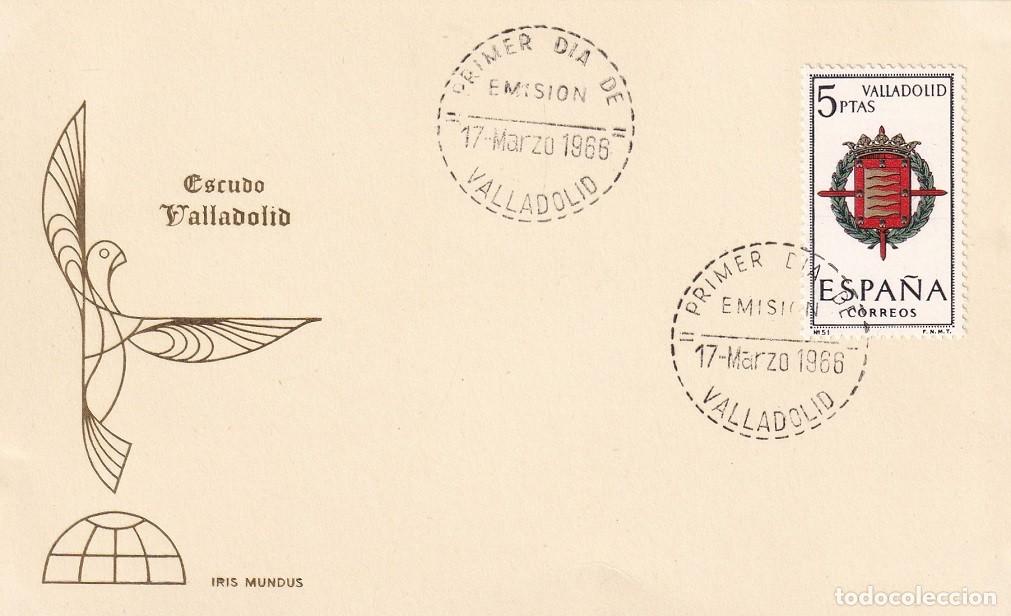 Sellos: Tarjeta Madrid 1966 - Primer d&iacute;a de emisi&oacute;n - Escudo Valladolid