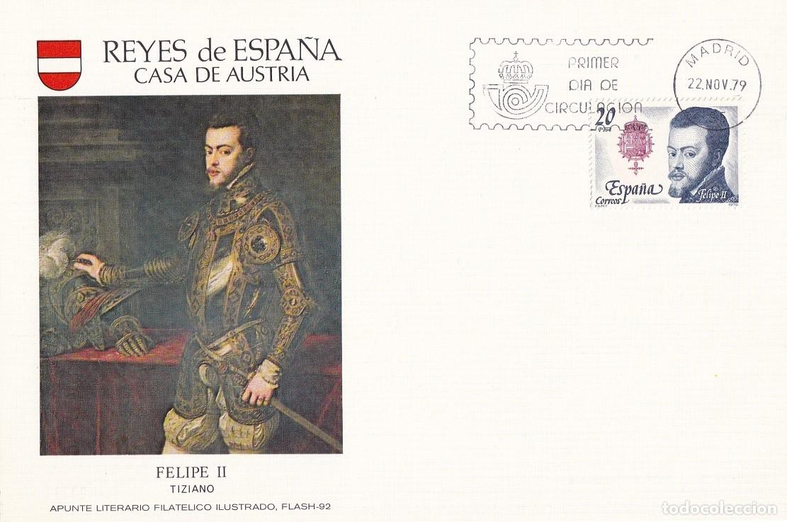 Sellos: Alfil Flash 92 - Primer d&iacute;a Reyes de Espa&ntilde;a Casa de Austria Felipe II - Tiziano - N&ordm; 264 de 1225