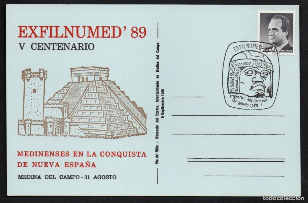 Sellos: 3 TARJETAS POSTALES EXFILNUMED A&Ntilde;OS 89,90 Y 91 CON MATASELLOS CONMEMORATIVO.