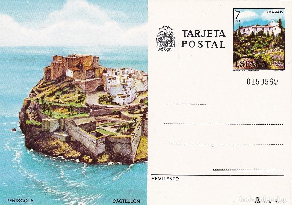 Sellos: Tarjeta Entero Postal - Pe&ntilde;&iacute;scola - Castell&oacute;n - Numerada