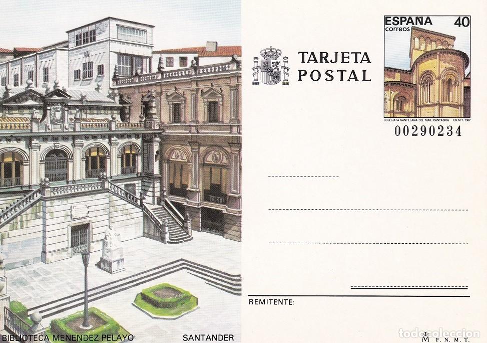 Sellos: Tarjeta Entero Postal - Biblioteca Men&eacute;ndez Pelayo - Santander - Edifil 144